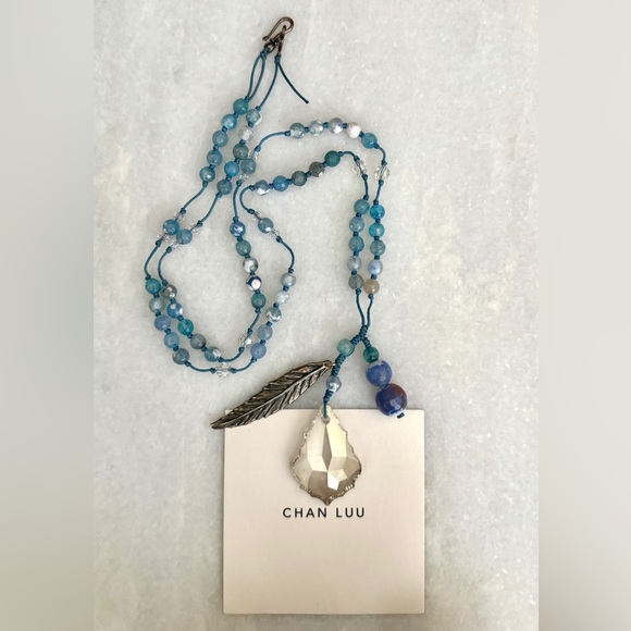 NEW $295 Chan Luu Signature Blue Quartz Mix Pendant Necklace ~ GORGEOUS!🌺